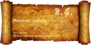 Mentes Gunda névjegykártya